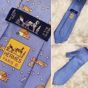 Dog themed tie | Hermes